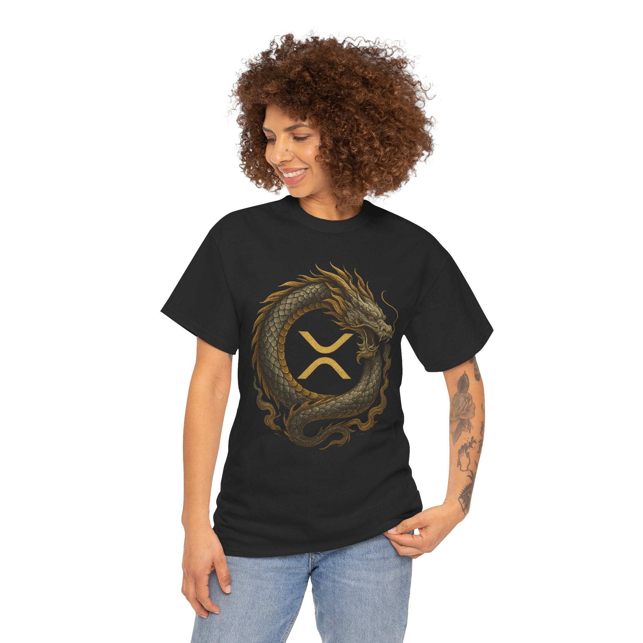 Dragon XRP Logo T-Shirt — Crypto XRP Circle Dragon Graphic Tee
