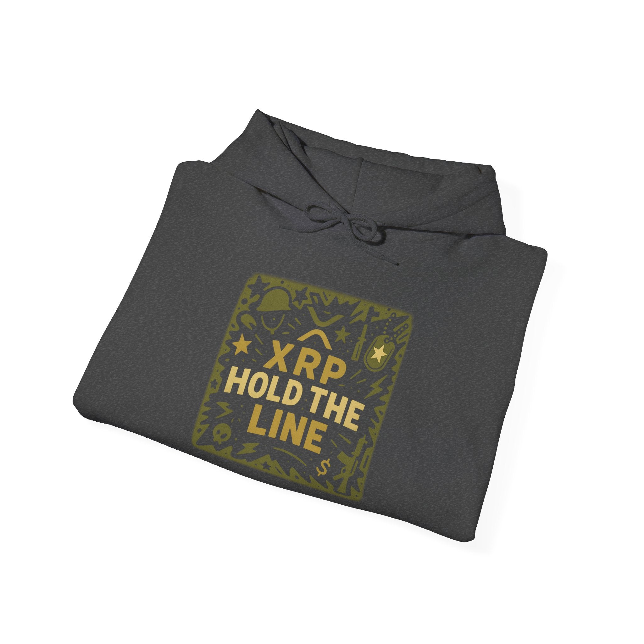 XRP Hold The Line Hoodie — Crypto Supporter Graphic Hooded Sweatshirt