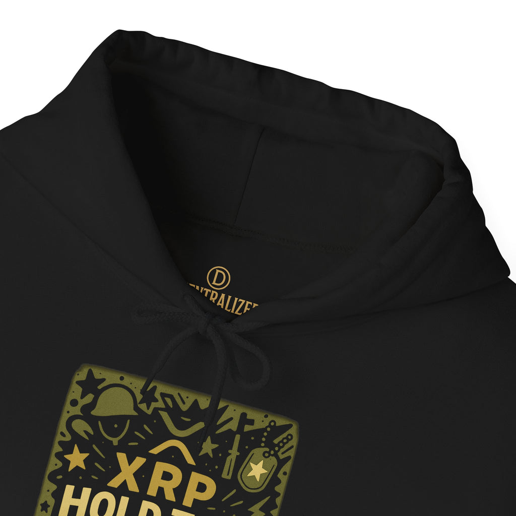 XRP Hold The Line Hoodie — Crypto Supporter Graphic Hooded Sweatshirt