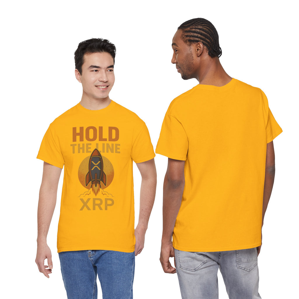 XRP Hold The Line Rocket Tee — Crypto Investor T‑Shirt