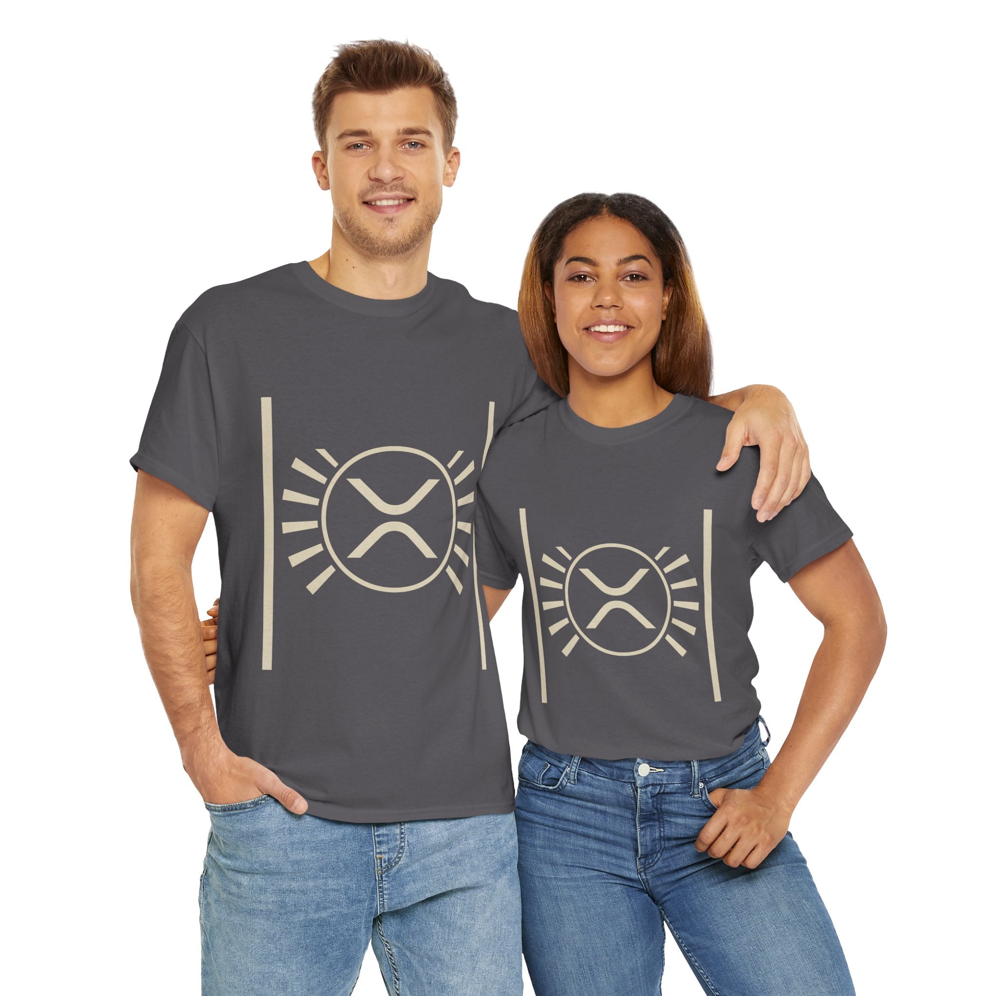 XRP Sun Logo T‑Shirt — Minimal Crypto Ripple Tee
