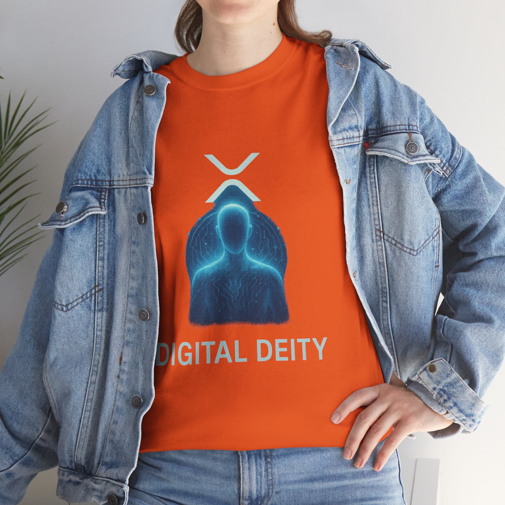 Digital Deity T‑Shirt — Futuristic Neon Tech Hoodie Tee