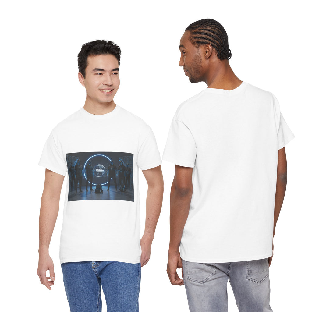 Sci‑Fi Portal Graphic Tee — Futuristic Neon Crew T-Shirt