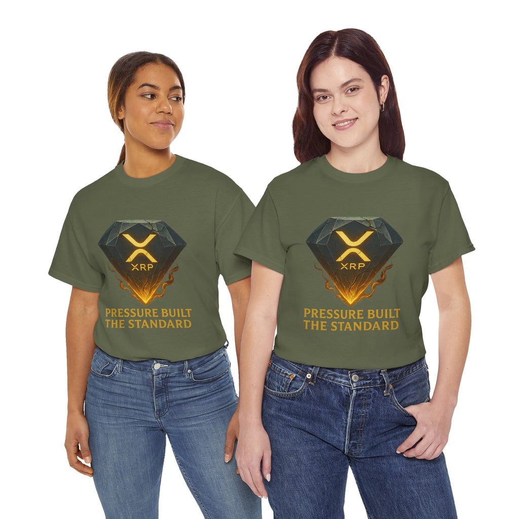 XRP Diamond Tee — "Pressure Built The Standard" Crypto Graphic T‑Shirt