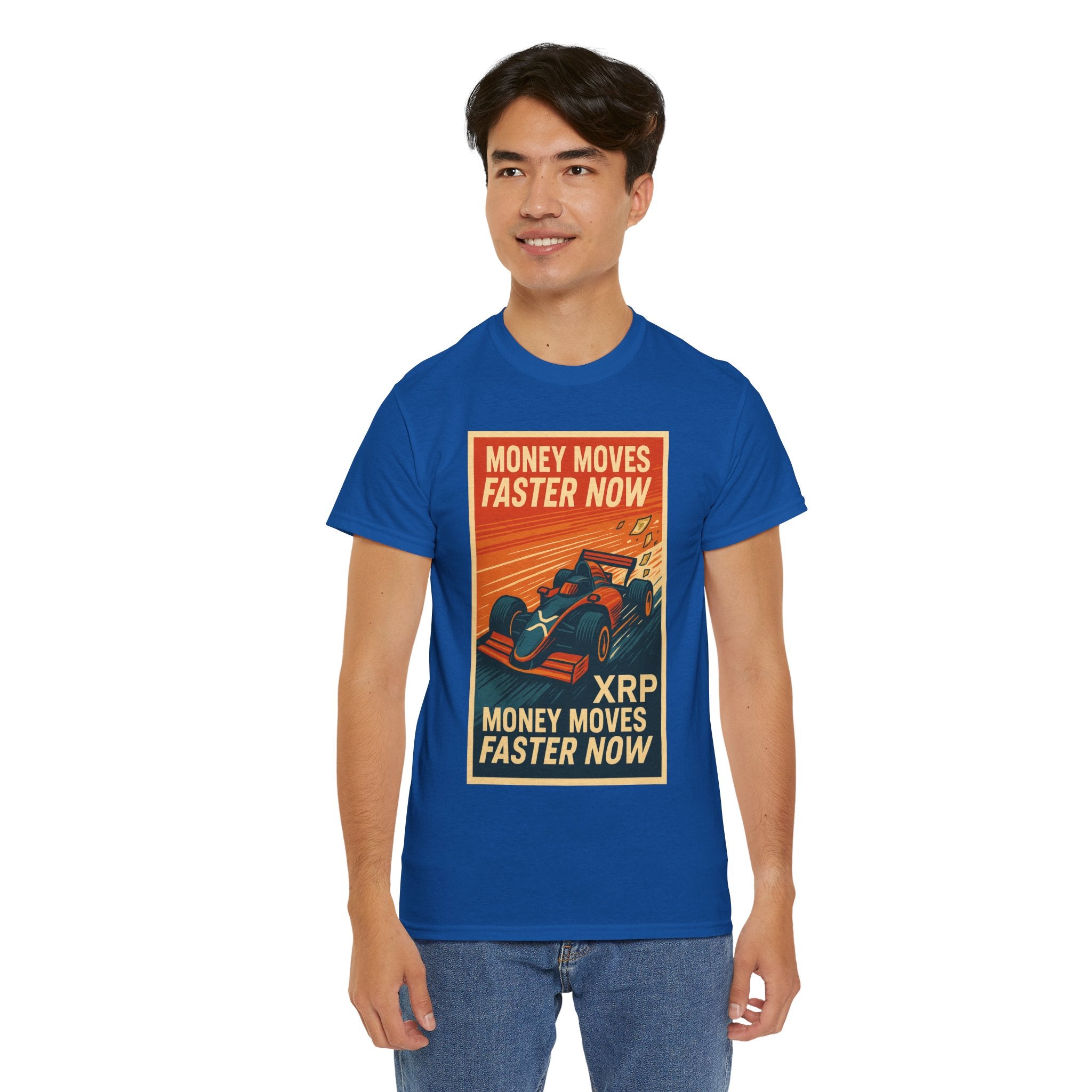 XRP 'Money Moves Faster Now' Racing Tee — Crypto Enthusiast T-Shirt