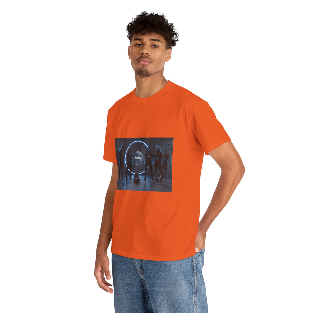 Sci‑Fi Portal Graphic Tee — Futuristic Neon Crew T-Shirt