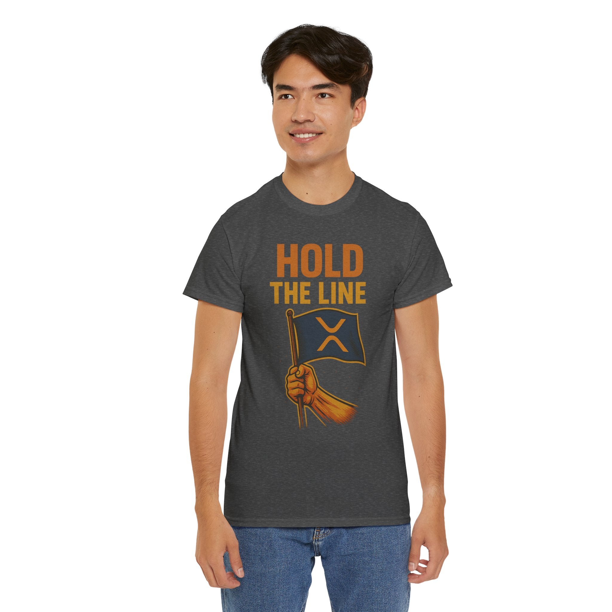 Hold The Line Tee — Bold Flag Graphic Cryptocurrency XRP Shirt