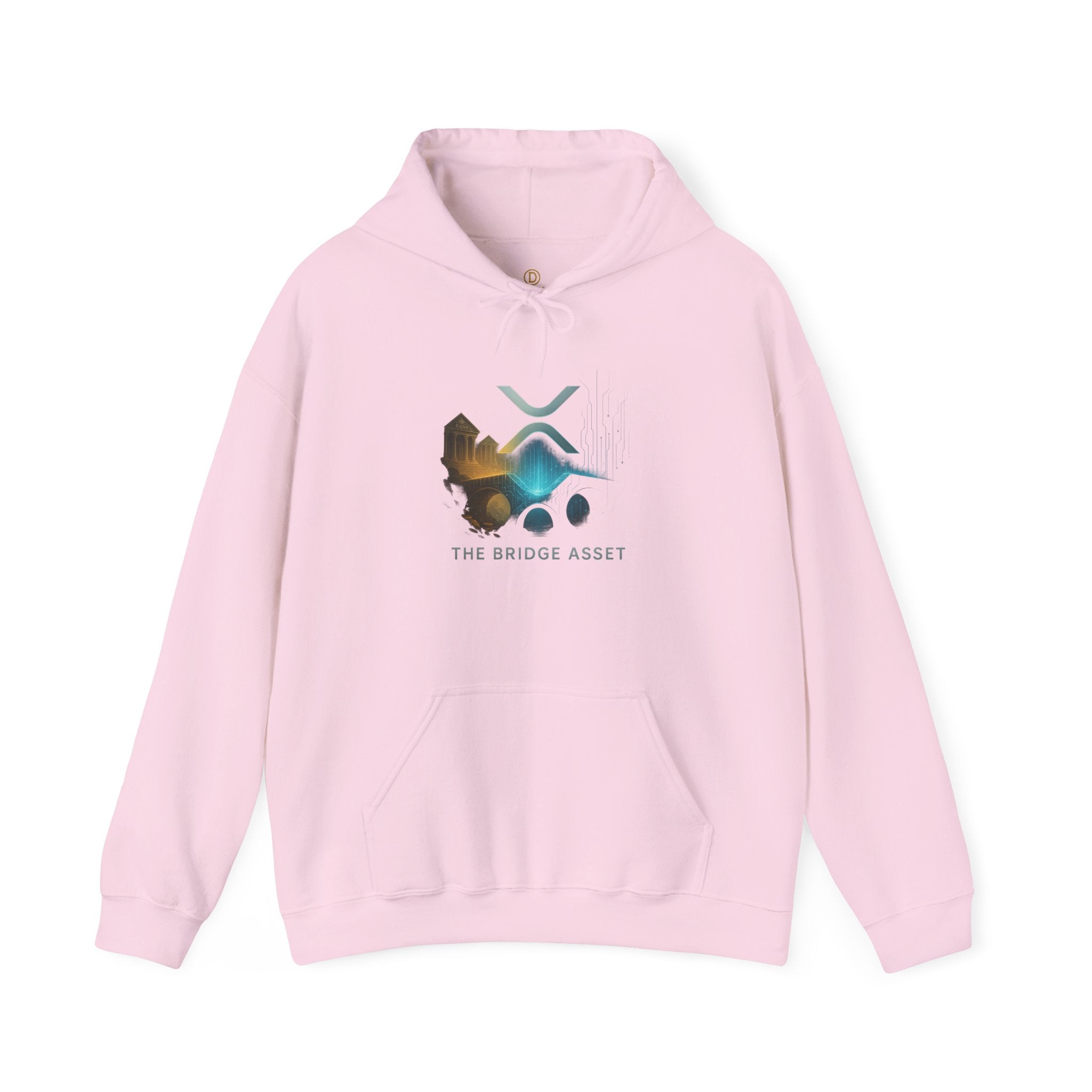 Bridge Asset Logo Hoodie — Minimal Crypto XRP Design