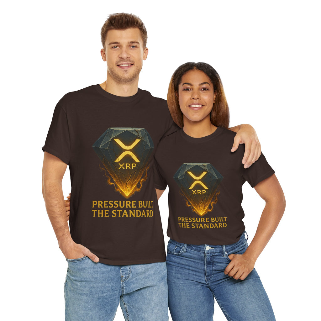 XRP Diamond Tee — "Pressure Built The Standard" Crypto Graphic T‑Shirt