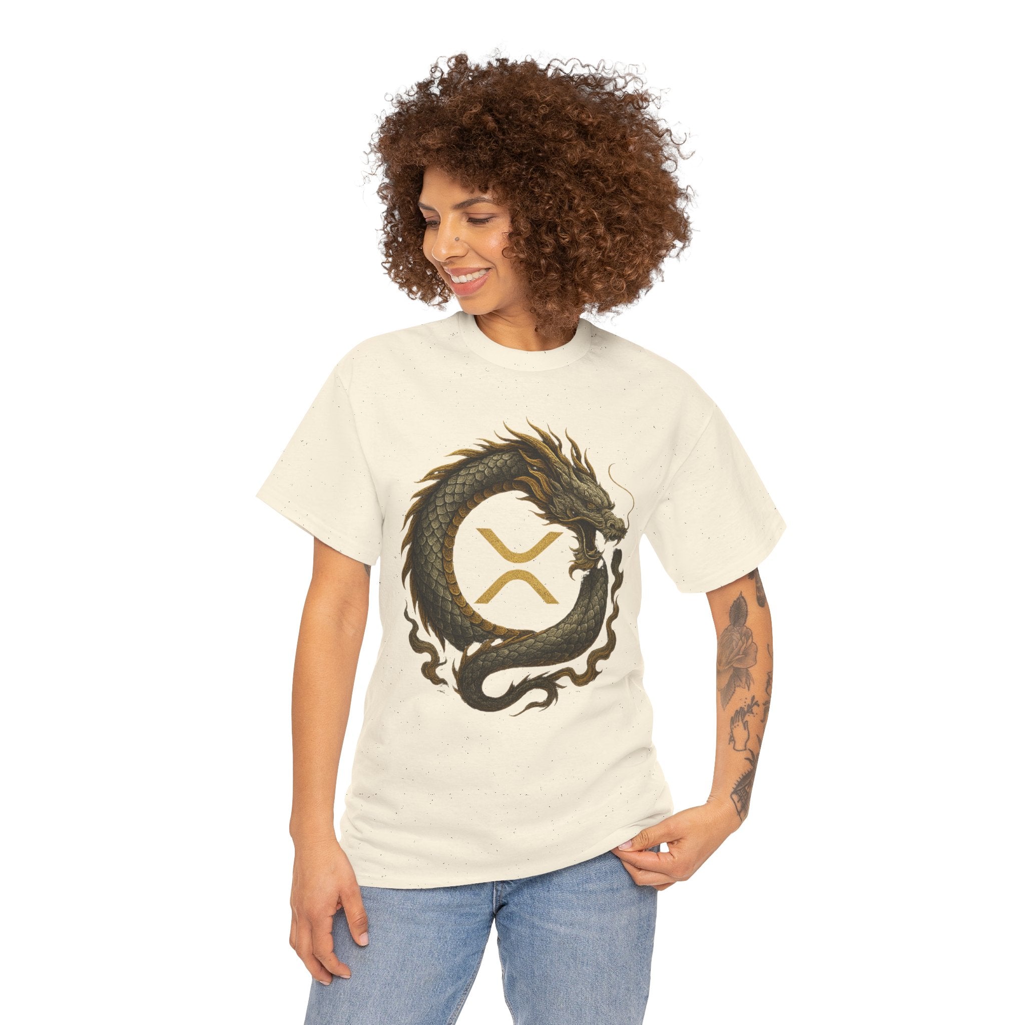 Dragon XRP Logo T-Shirt — Crypto XRP Circle Dragon Graphic Tee