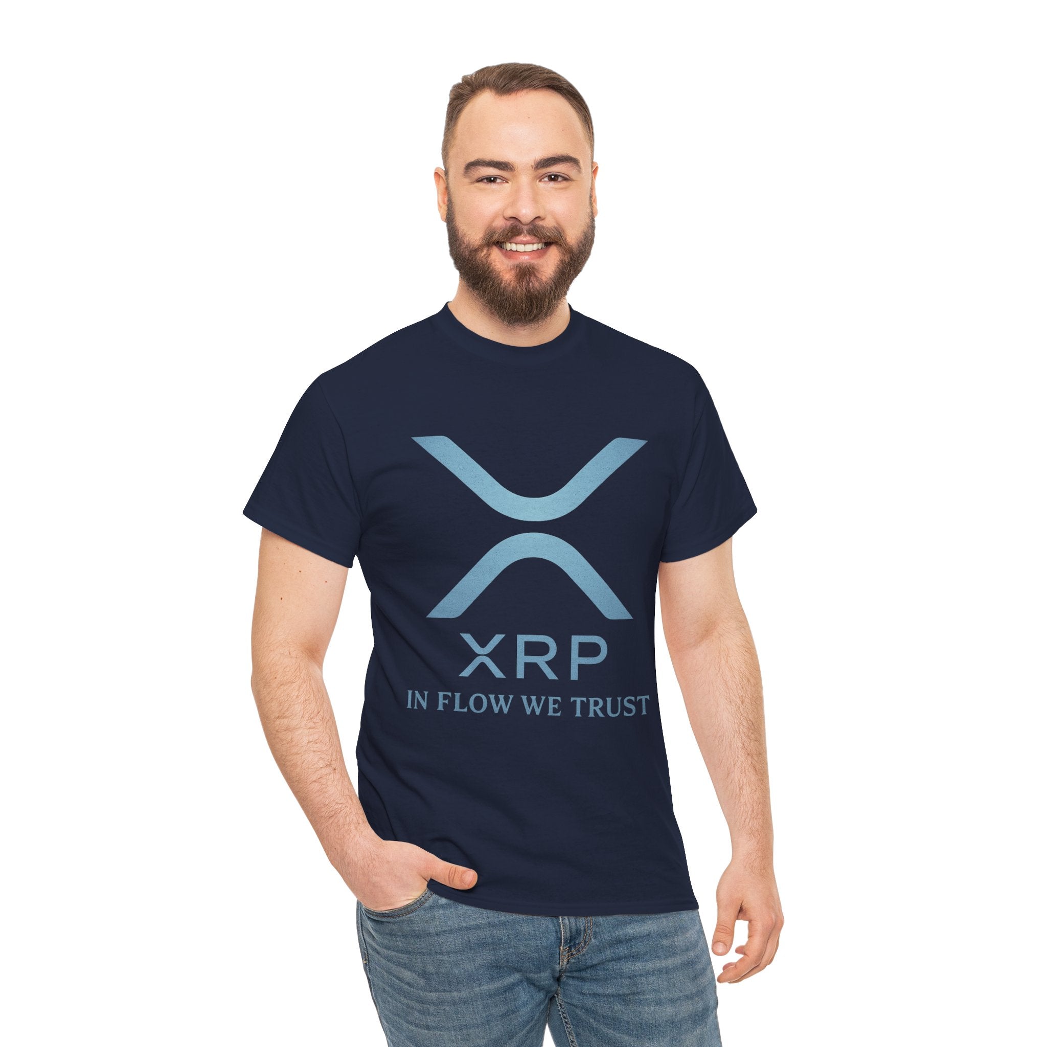 XRP Crypto Tee — "In Flow We Trust" Ripple Logo T-Shirt