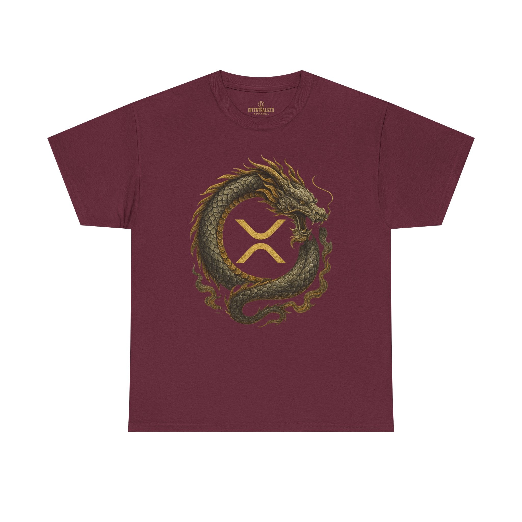 Dragon XRP Logo T-Shirt — Crypto XRP Circle Dragon Graphic Tee