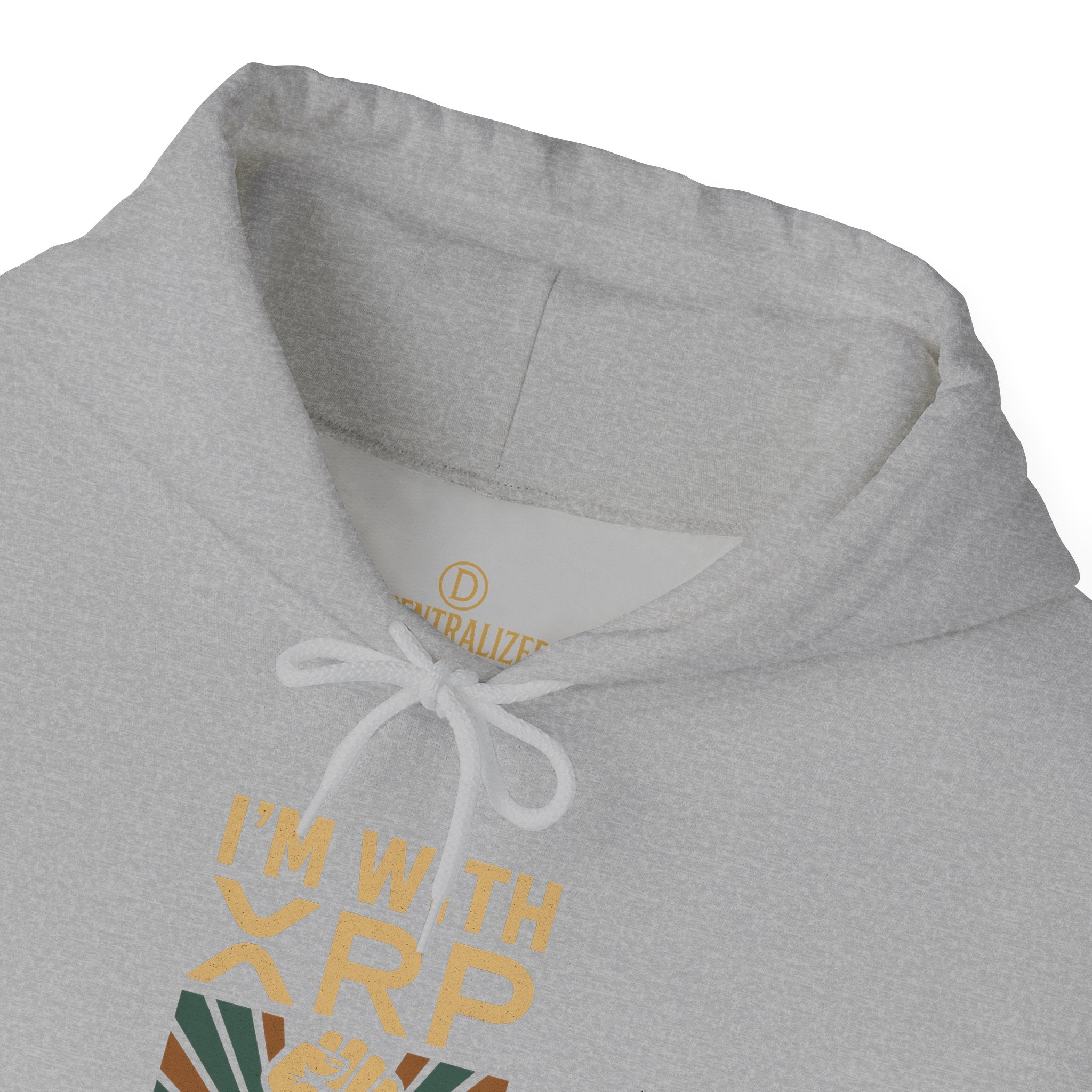 Hoodie — "I'm With XRP" Retro Crypto Graphic Hoodie