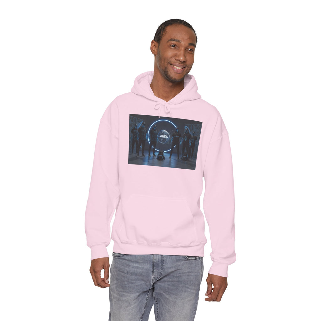 Futuristic Neon Portal Hoodie – Cyberpunk Sci‑Fi Crew Graphic Sweatshirt