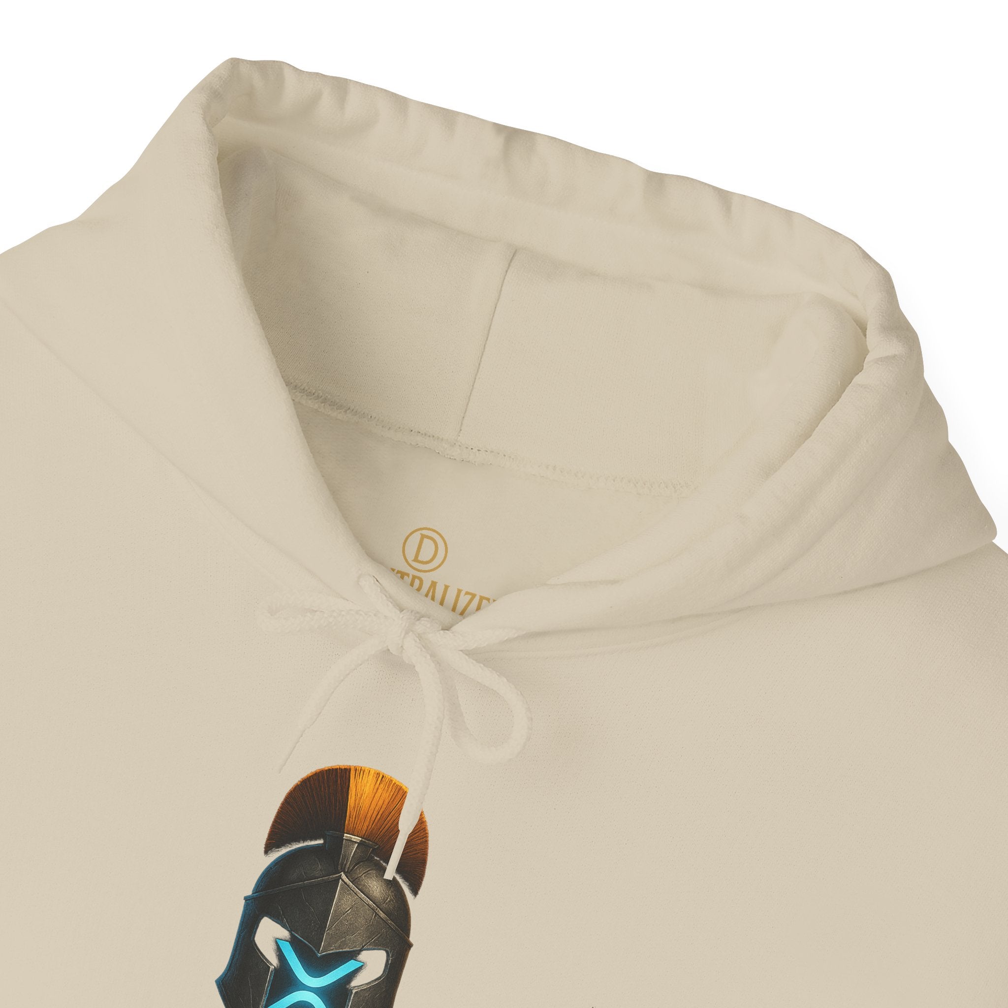 Built Different Hoodie — Futuristic Spartan Helmet Graphic Pullover