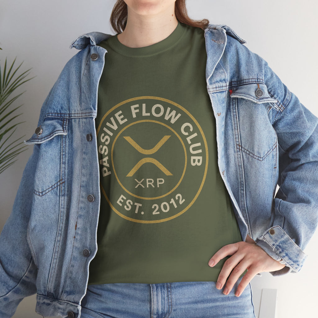 XRP Passive Flow Club T‑Shirt — Crypto Logo Tee (Est. 2012)