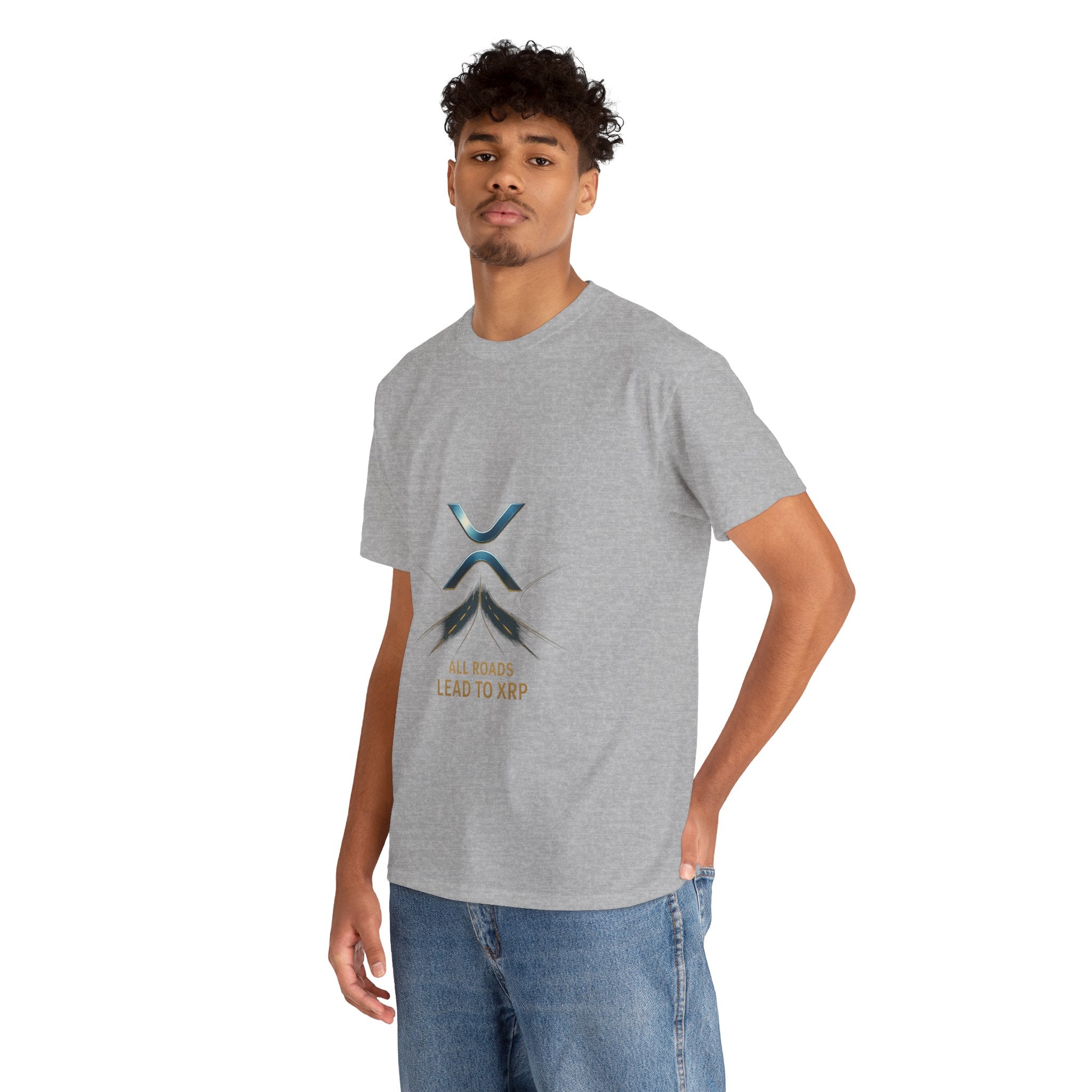 All Roads Lead to XRP T-Shirt — Crypto Ripple Logo Tee