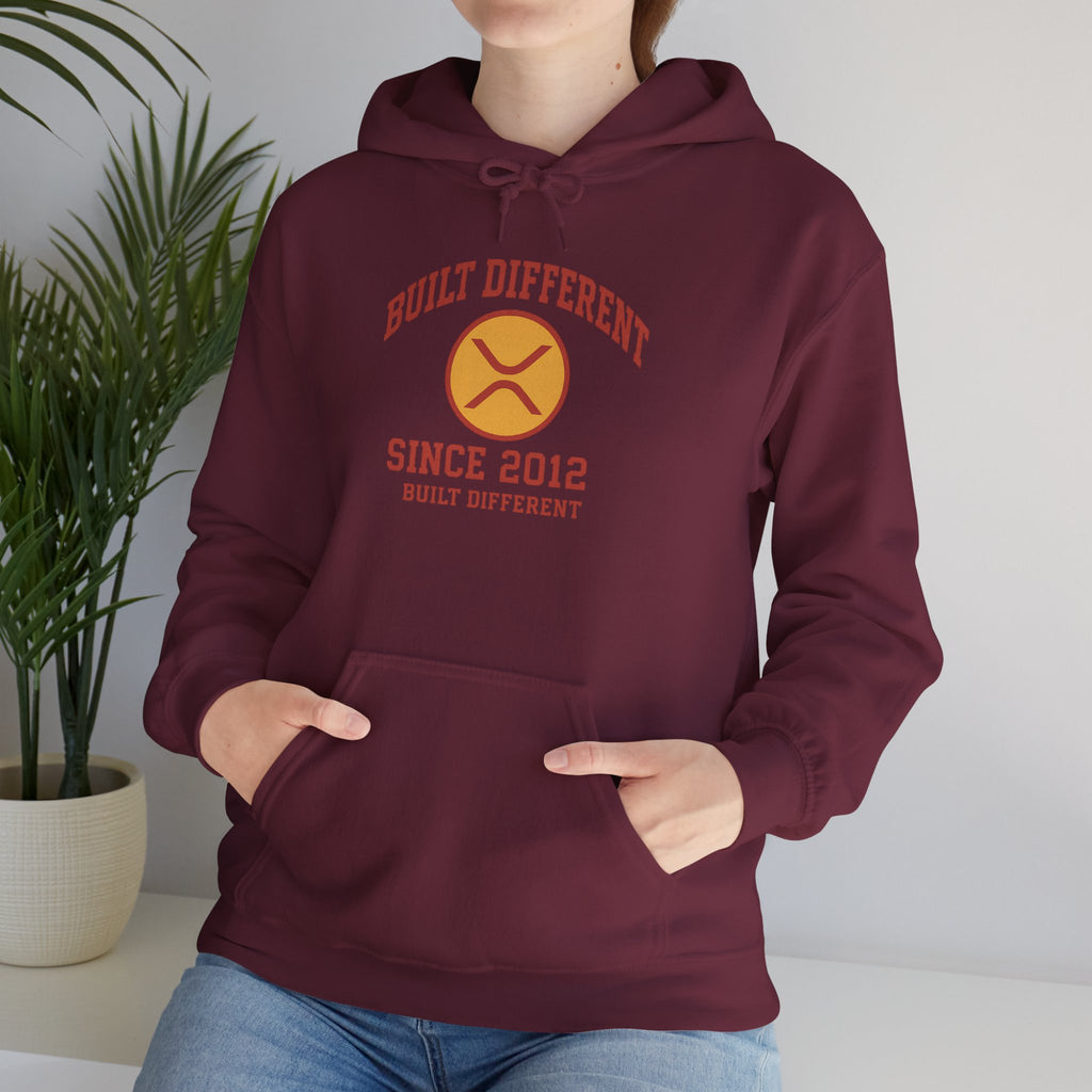 Built Different Hoodie — 'Built Different Since 2012' Retro Logo Hooded Sweatshirt
