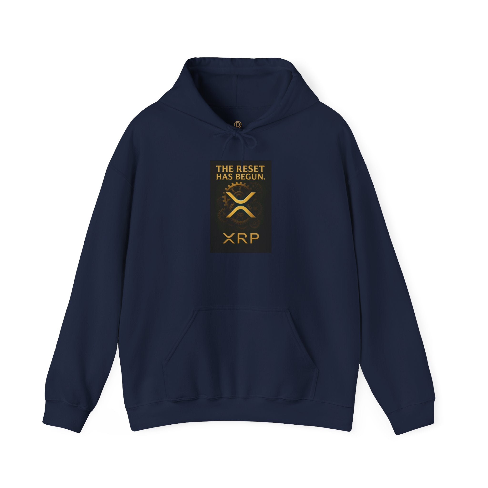 XRP Hoodie — "The Reset Has Begun" Crypto Logo Pullover
