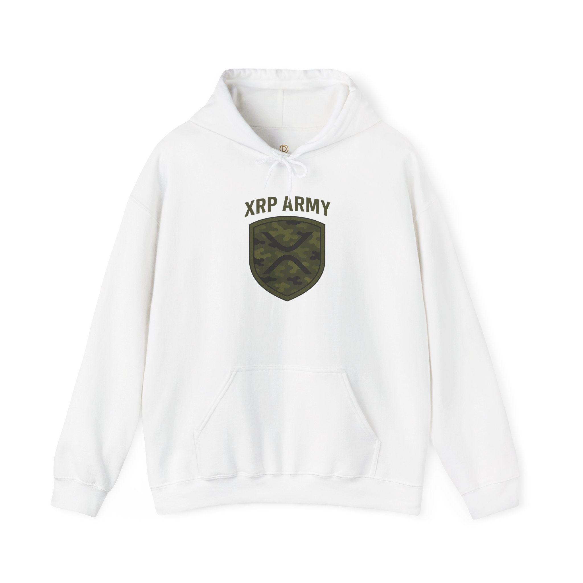 XRP Army Hoodie – Crypto Shield Camouflage Sweatshirt