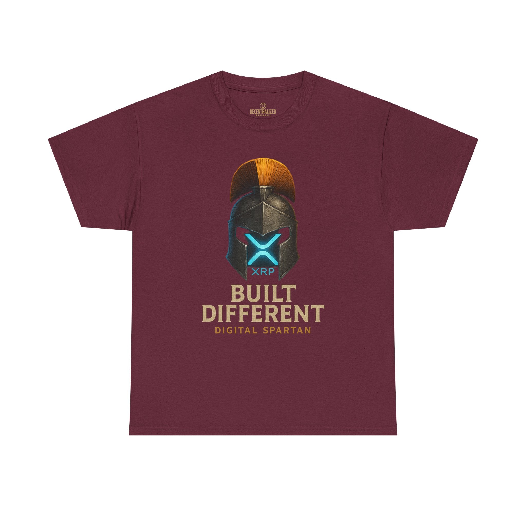 Built Different Spartan Tee — Digital Spartan XRP Crypto T-Shirt