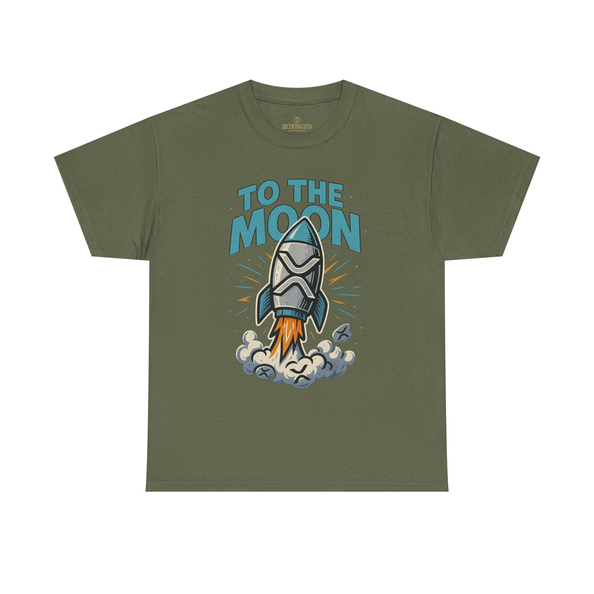 To The Moon Rocket T-Shirt — Space Graphic Tee for Crypto & Space Enthusiasts