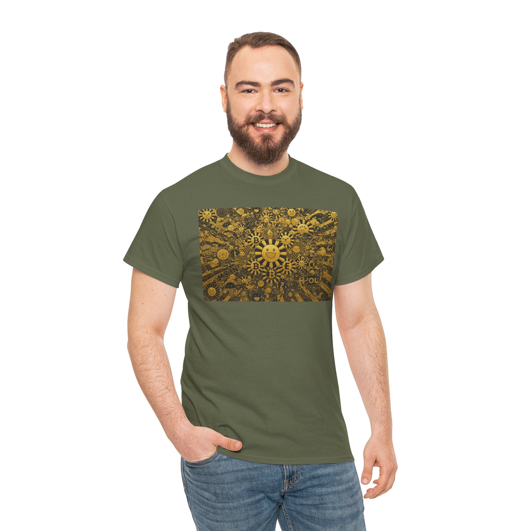 Sunflower Burst T‑Shirt — Golden Sunflower Pattern Tee