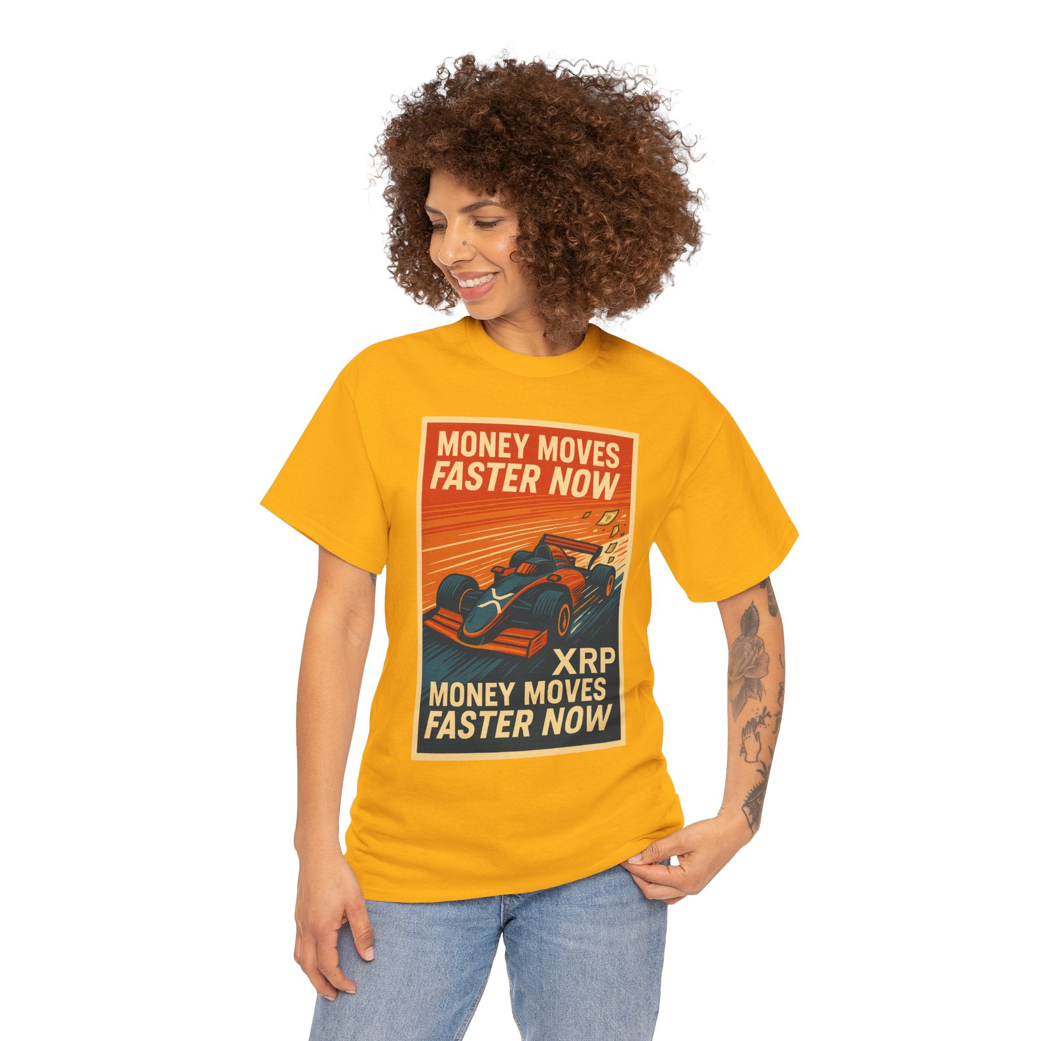 XRP 'Money Moves Faster Now' Racing Tee — Crypto Enthusiast T-Shirt