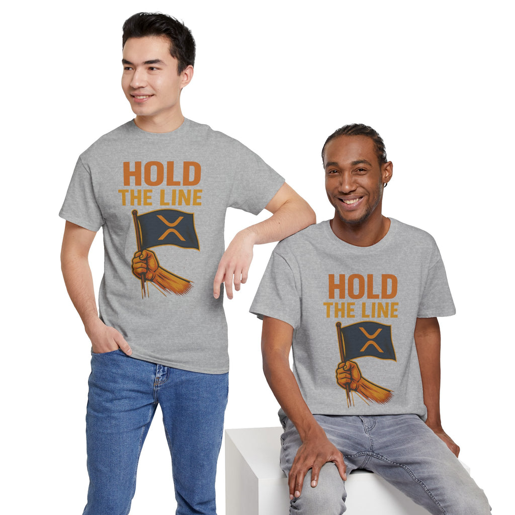Hold The Line Tee — Bold Flag Graphic Cryptocurrency XRP Shirt