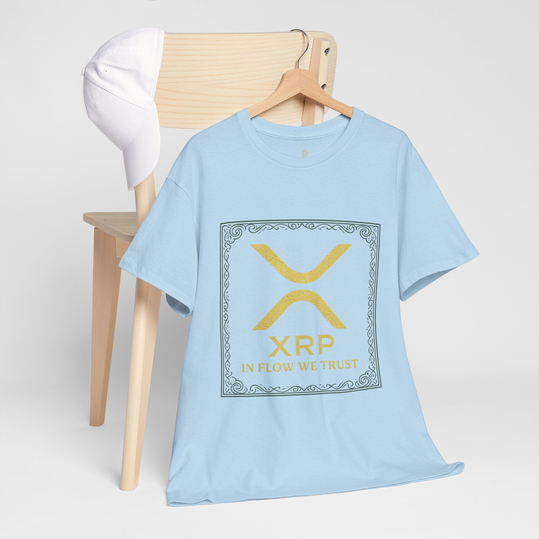 XRP Logo T-Shirt — "In Flow We Trust" Crypto Tee for Ripple Fans