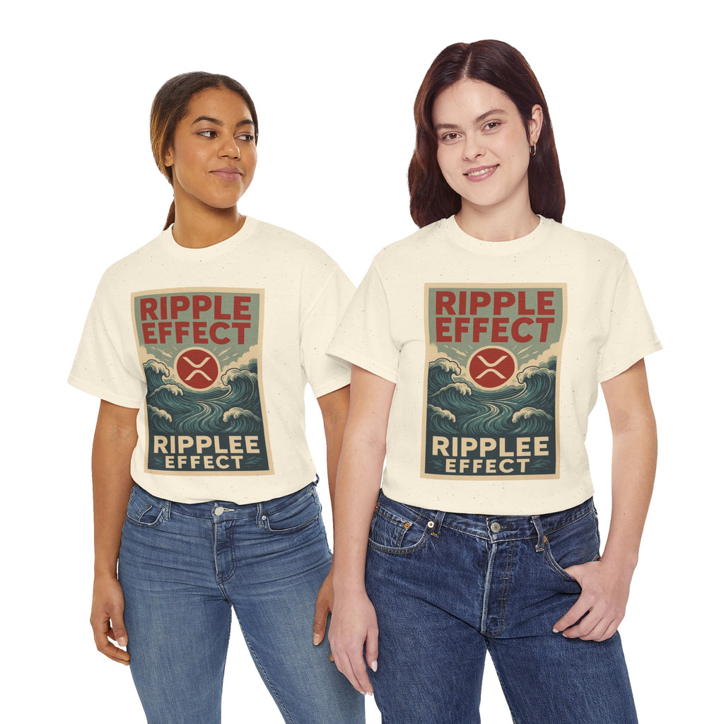 Ripple Effect Tee — Vintage Wave XRP Crypto Graphic T-Shirt