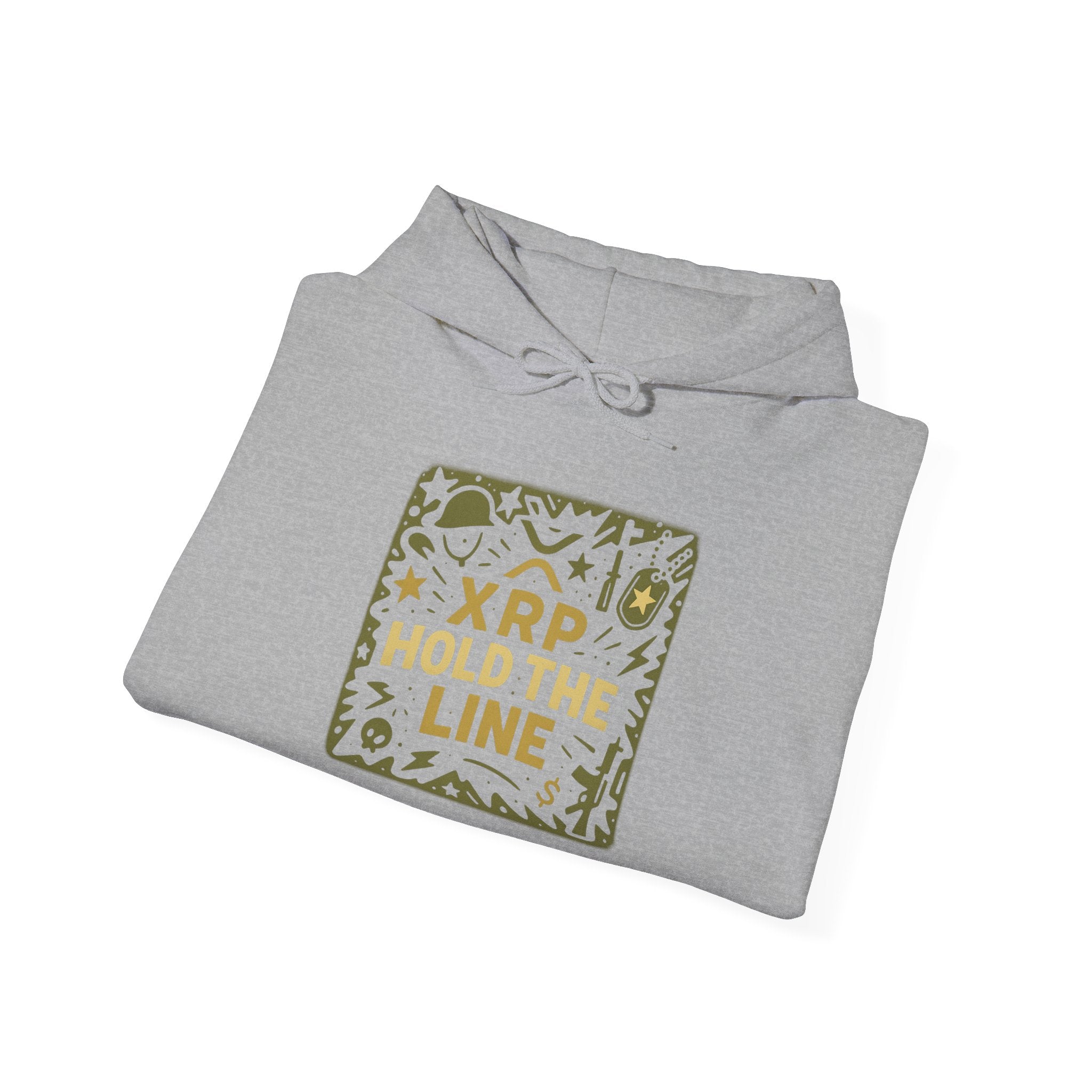 XRP Hold The Line Hoodie — Crypto Supporter Graphic Hooded Sweatshirt