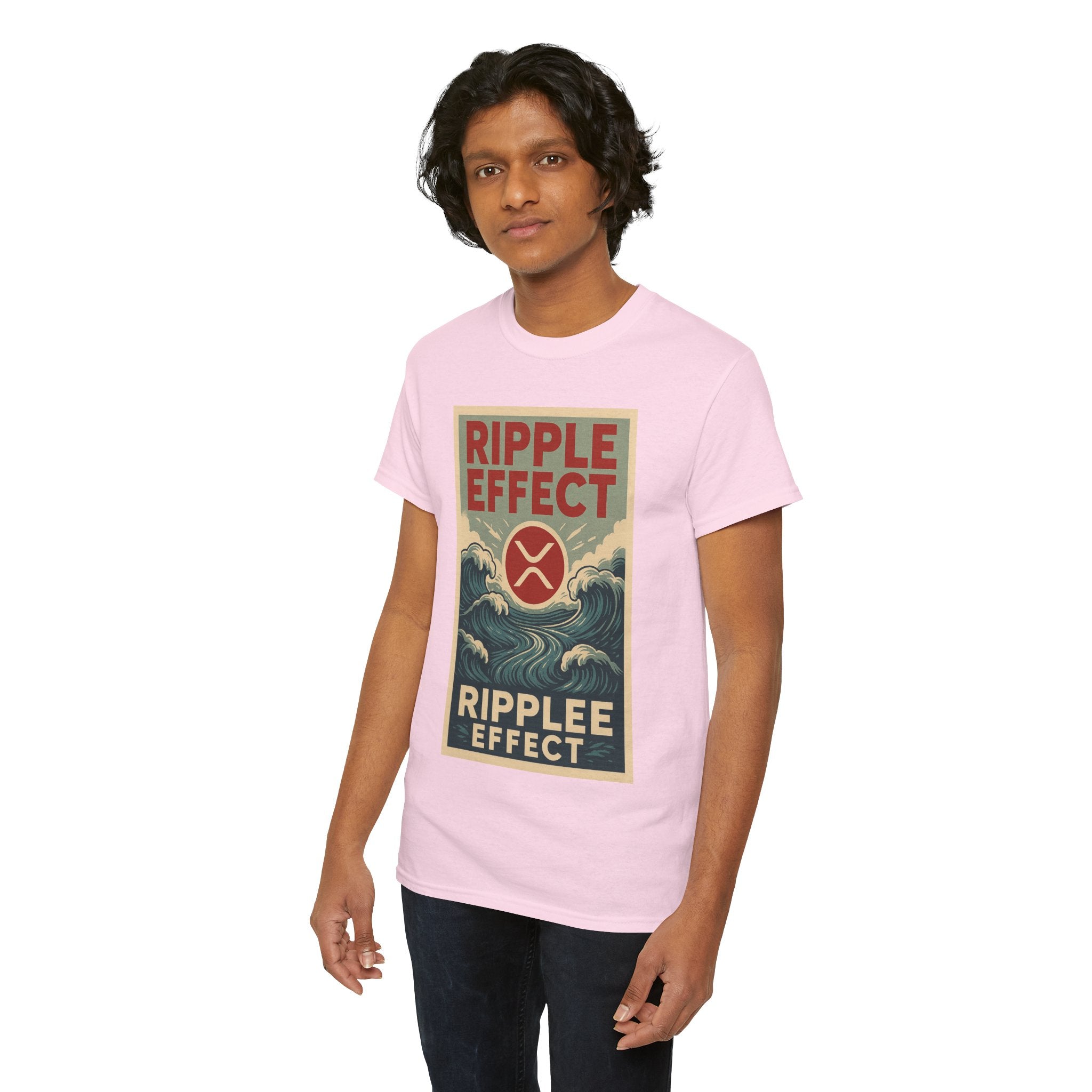 Ripple Effect Tee — Vintage Wave XRP Crypto Graphic T-Shirt