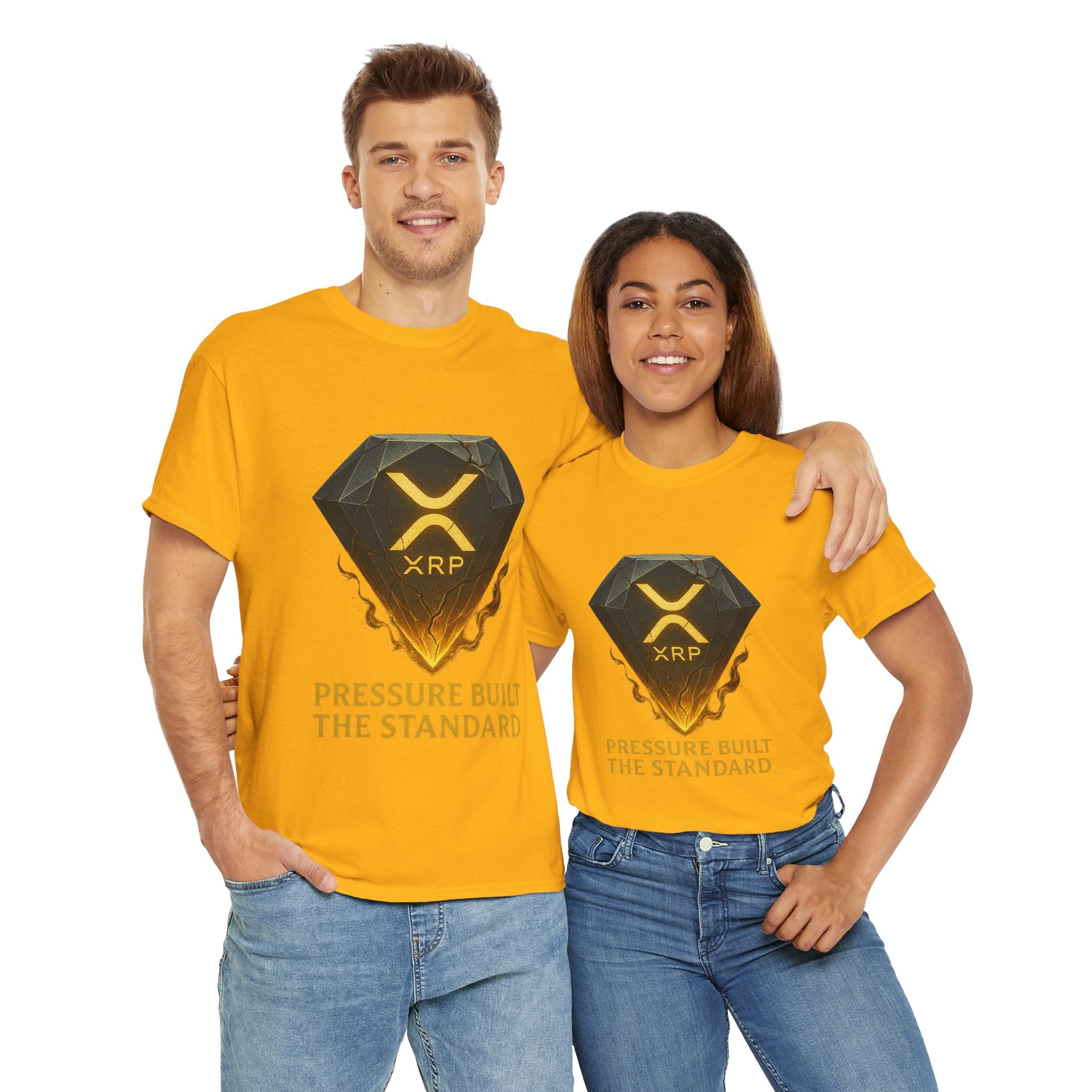 XRP Diamond Tee — "Pressure Built The Standard" Crypto Graphic T‑Shirt