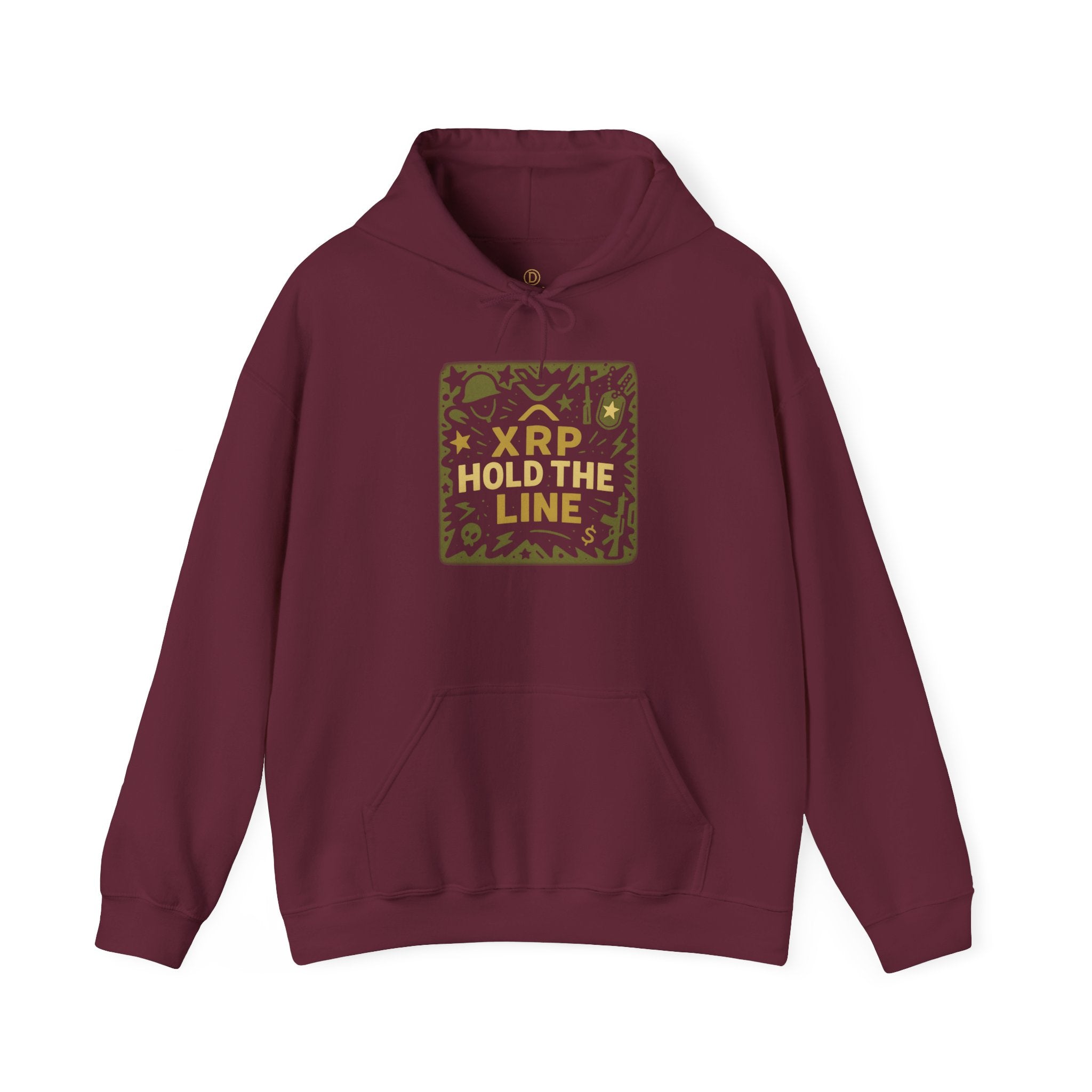 XRP Hold The Line Hoodie — Crypto Supporter Graphic Hooded Sweatshirt