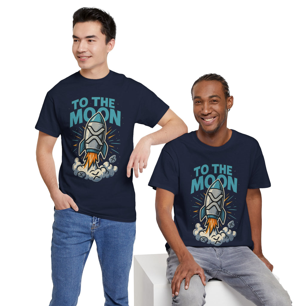To The Moon Rocket T-Shirt — Space Graphic Tee for Crypto & Space Enthusiasts