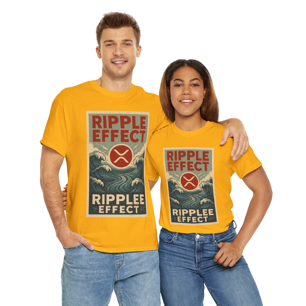 Ripple Effect Tee — Vintage Wave XRP Crypto Graphic T-Shirt