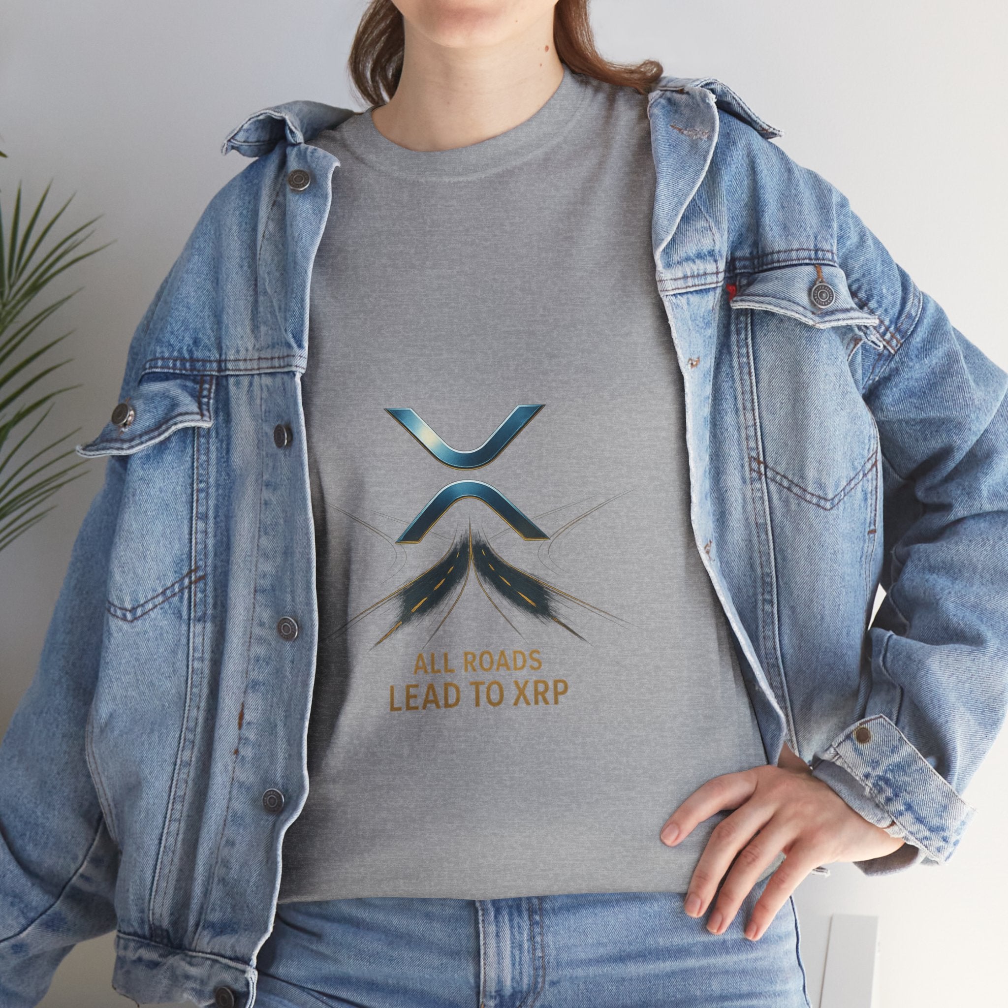 All Roads Lead to XRP T-Shirt — Crypto Ripple Logo Tee