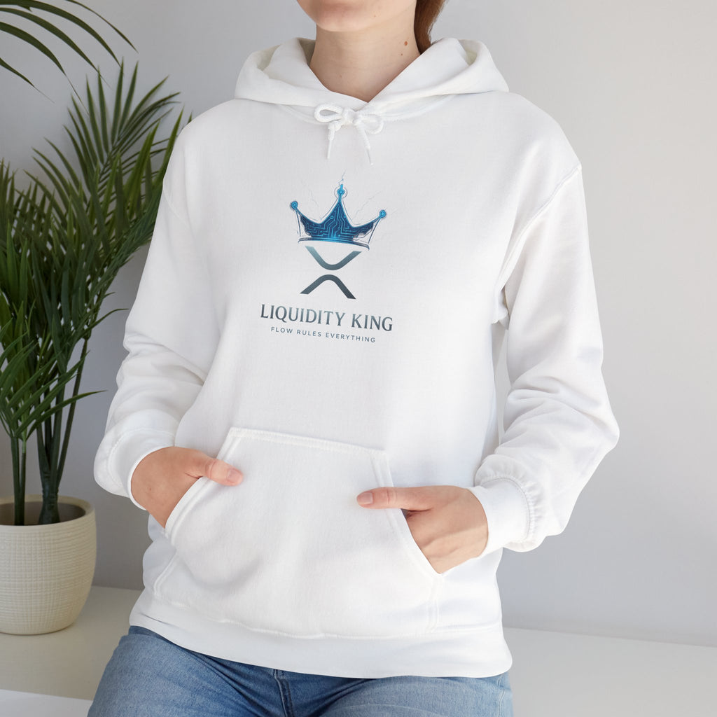 Liquidity King Hoodie — Blue Crown Logo Pullover