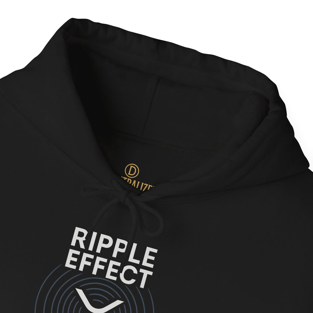 Ripple Effect Hoodie — Minimal Concentric Wave Graphic Sweatshirt