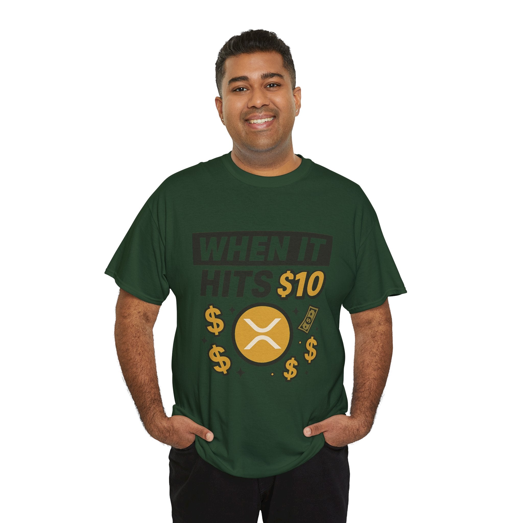 Crypto Tee - "When It Hits 10" Ripple XRP Meme Shirt