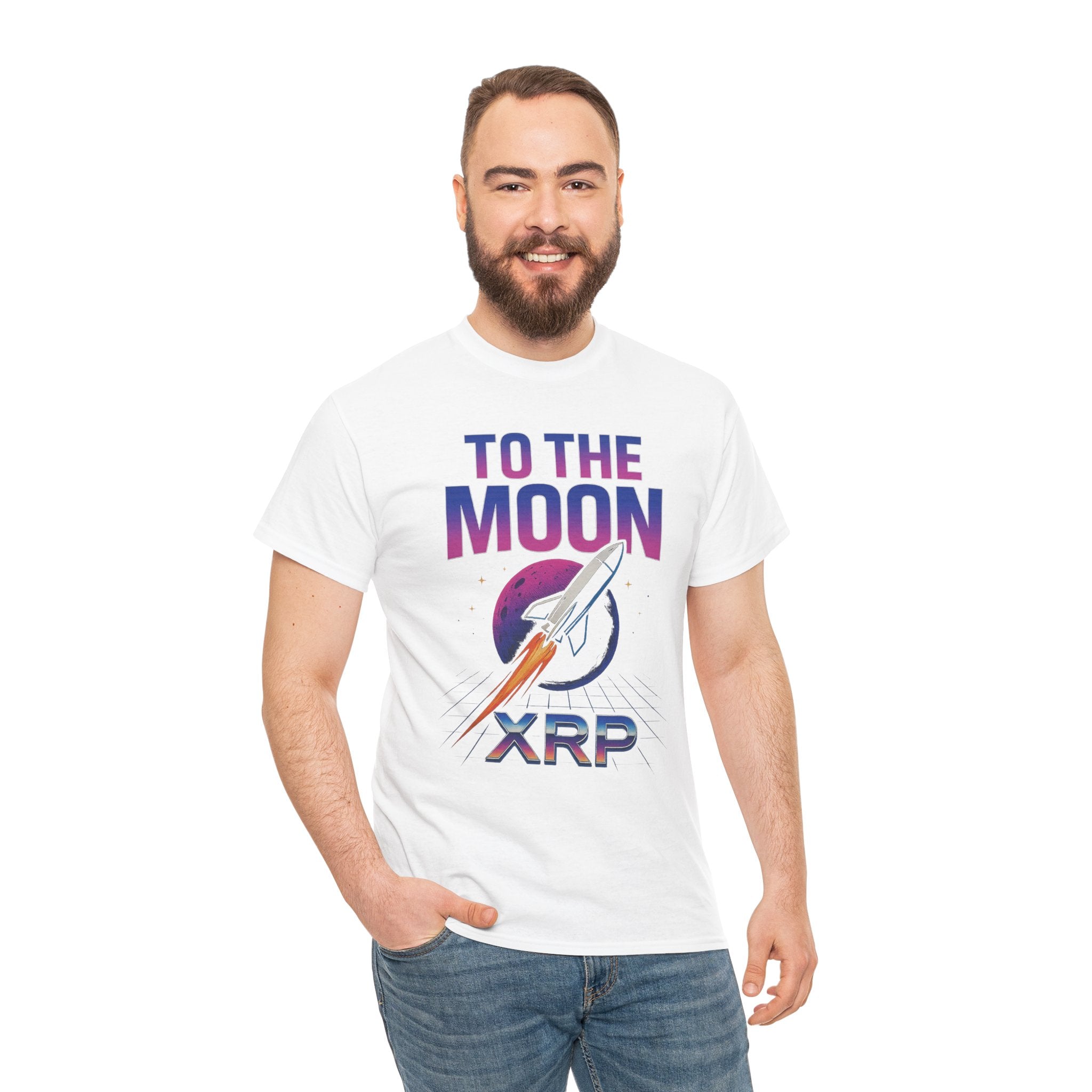 XRP 'To The Moon' T-Shirt — Crypto Investor Rocket Tee