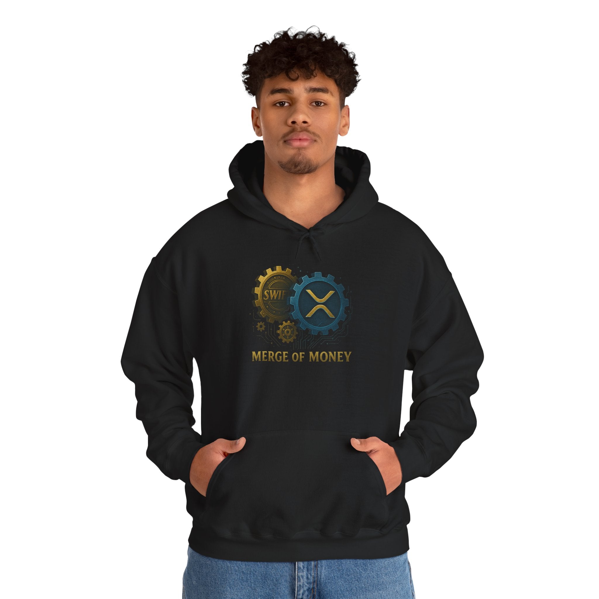 Merge of Money Hoodie — Financial Gears Graphic Pullover