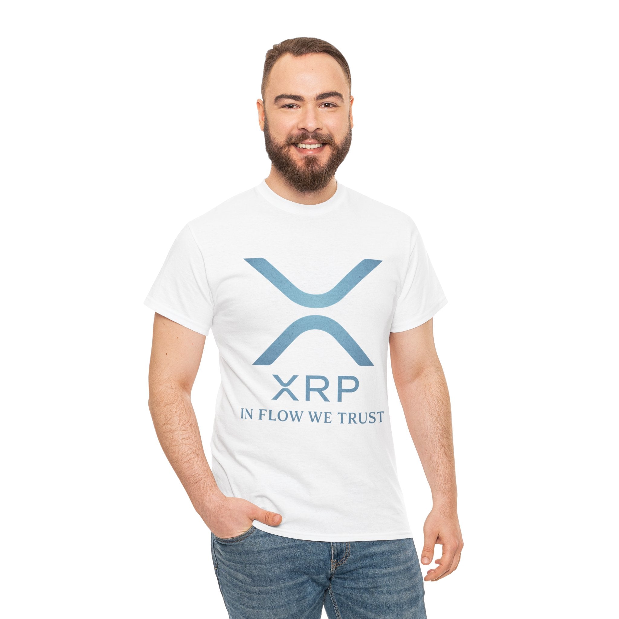 XRP Crypto Tee — "In Flow We Trust" Ripple Logo T-Shirt