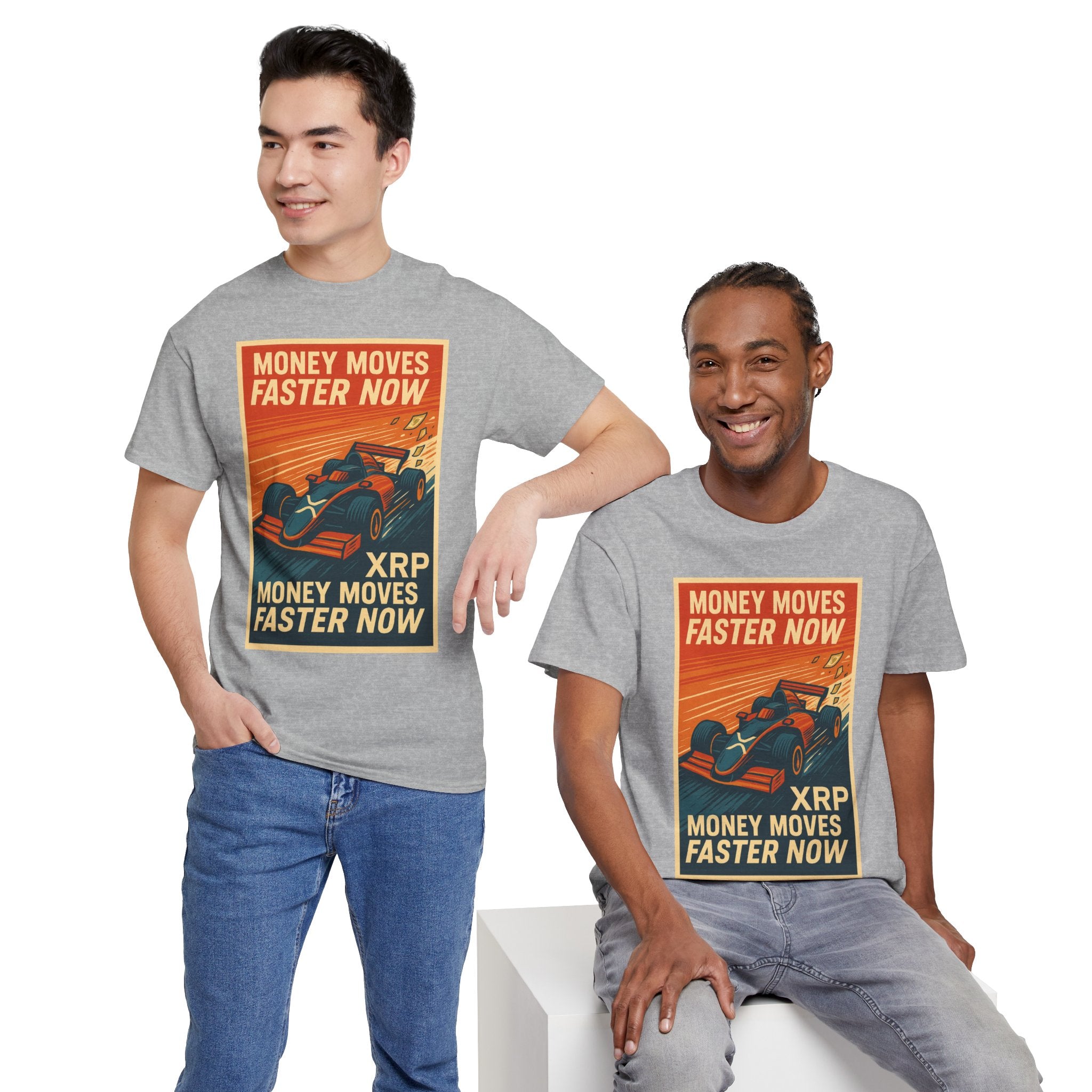 XRP 'Money Moves Faster Now' Racing Tee — Crypto Enthusiast T-Shirt