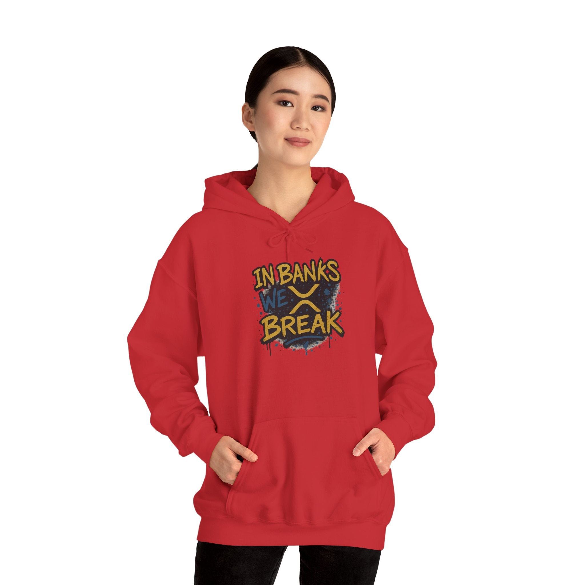In Banks We Break Hoodie — Streetwear Graffiti Hoodie for Urban Style