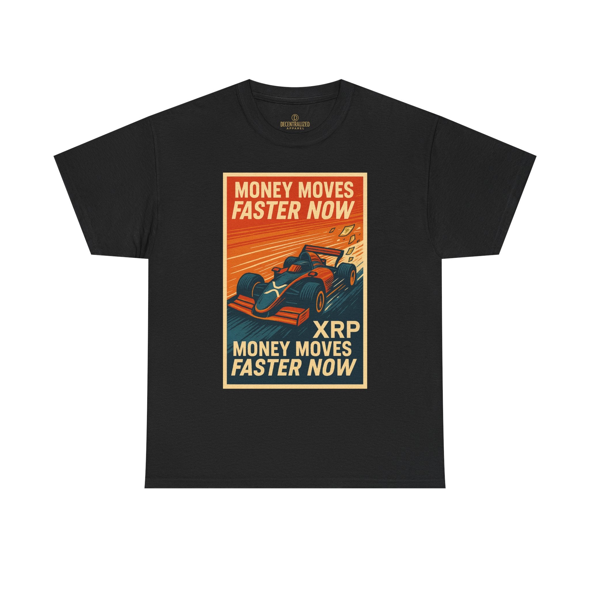 XRP 'Money Moves Faster Now' Racing Tee — Crypto Enthusiast T-Shirt