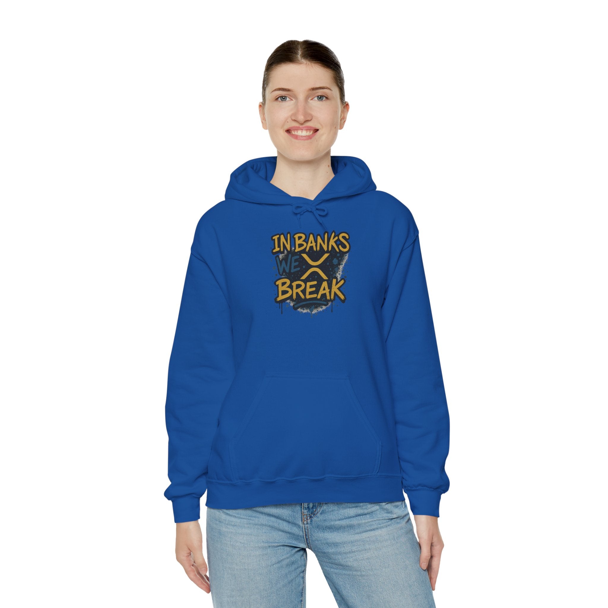 In Banks We Break Hoodie — Streetwear Graffiti Hoodie for Urban Style