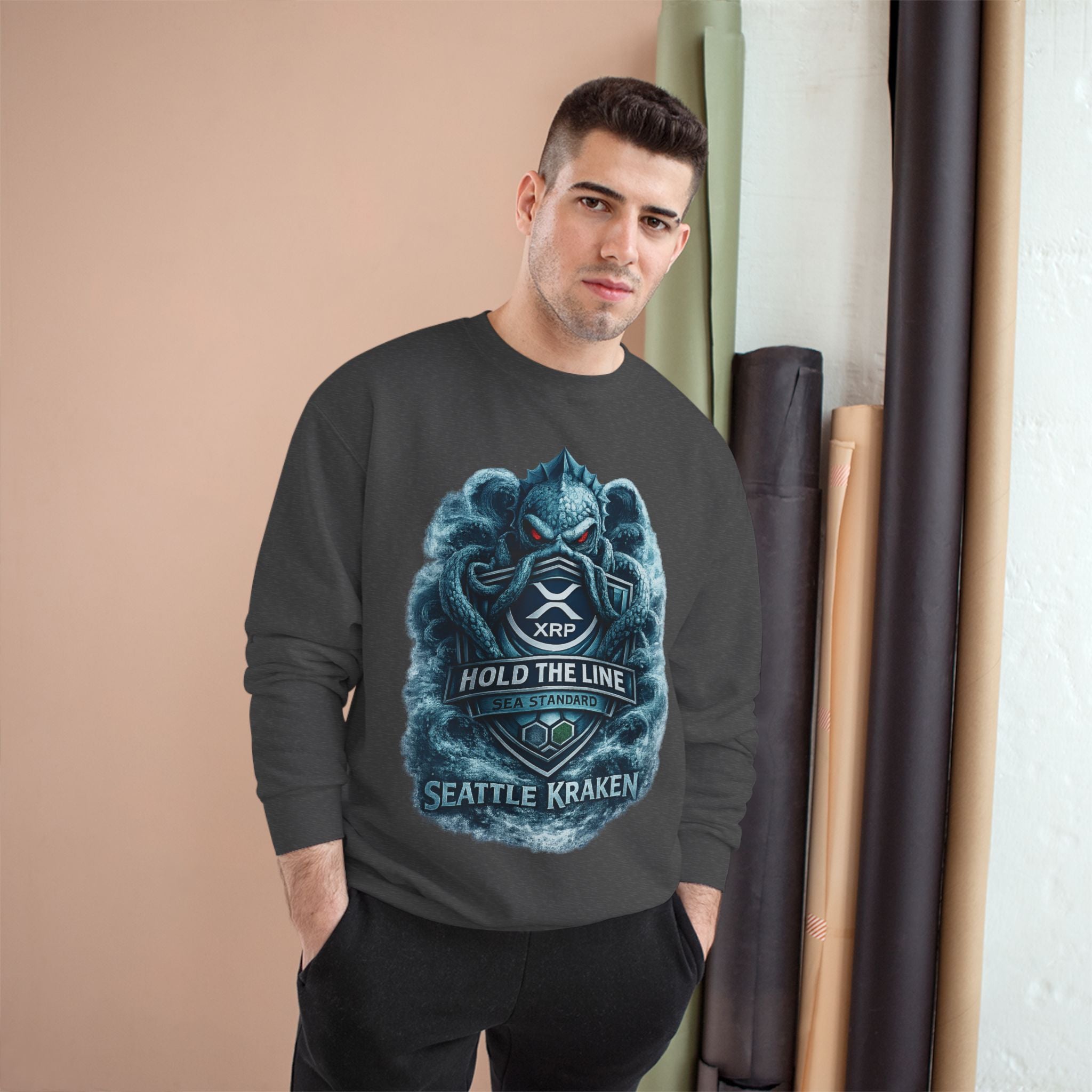 Seattle Kraken Sweatshirt — "Hold The Line" Nautical Graphic Crewneck