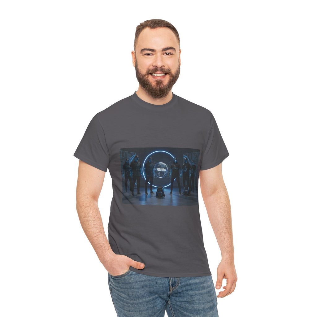 Sci‑Fi Portal Graphic Tee — Futuristic Neon Crew T-Shirt